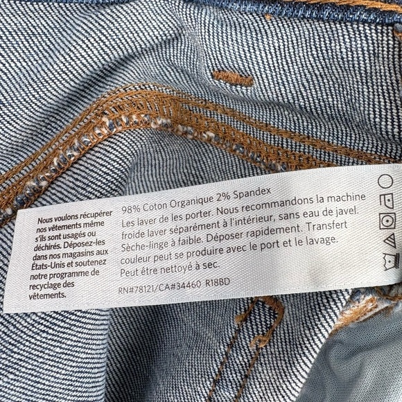 Eileen Fisher Women's Dark Denim Straight Leg Stretch Jeans Organic Cotton Sz 8 - Picture 10 of 10